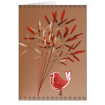 Leaves and Bird Card