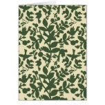 Leaves and birds greeting card