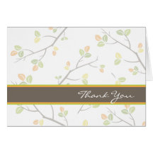 Leaves and Branches Thank You Card