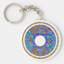 Leaves and Flowers Victorian Ornament Keychains
