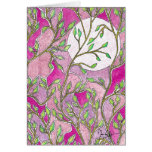 Leaves and Moon - Pink Watercolors Cards