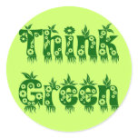Leaves & Flowers "Think Green" Sticker