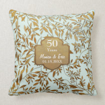 Leaves of Gold 50th Wedding Anniversary pillows