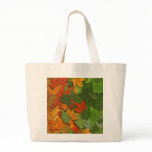 Leaves of red,yellow and green bags
