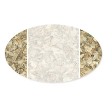Leaves. Woodland floor. Leafy ground. Oval Sticker