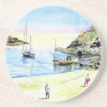 'Leaving at Low Tide' Coaster