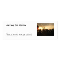 Leaving the Library bookmark Business Card Templates