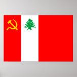 Lebanese Communist Party, Colombia Political flag Print