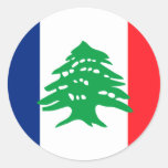 Lebanese French, Lebanon Round Sticker