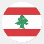 Lebanon National Flag Round Sticker