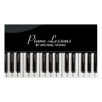 Leçons de piano élégantes cartes professionnelles