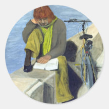 Lecture de femme adhésifs