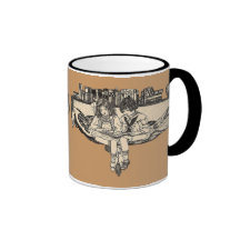 Lecture de fille et de garçon mugs