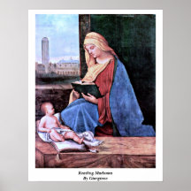 Lecture Madonna par Giorgione Affiches