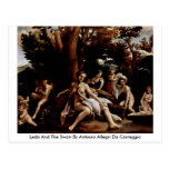 Léda et le cygne par Antonio Allegri DA Correggio Cartes Postales