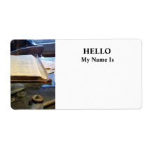 Ledger and Eyeglasses Personalized Shipping Labels