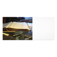 Ledger and Eyeglasses Rack Card Template