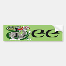 Lee Celtic Dragon Bumper Sticker