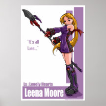 Leena Moore: "It's all Lies." Posters