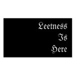 Leetness Is Here. Business Card Templates