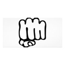 left fist icon photo card