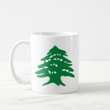 "Left-Handed" Green Lebanon Cedar Coffee Mug