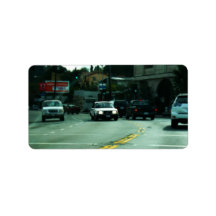 Left Turn Car Personalized Address Label