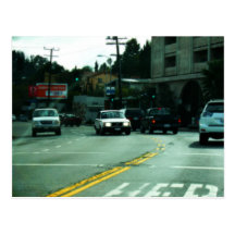 Left Turn Car Post Card
