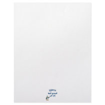 Lefty and Proud! With penguin in blue & black Personalized Letterhead