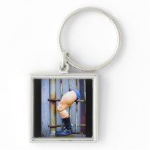 leg stands guard keychains