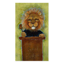 Legal business cards lawyers judges fun lion art