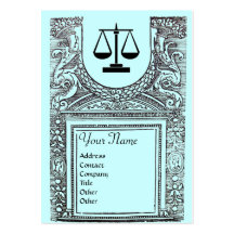 LEGAL OFFICE, ATTORNEY 2 Monogram,blue Business Card