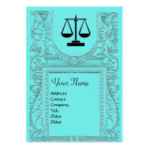 LEGAL OFFICE, ATTORNEY 2 Monogram,blue Business Card Template