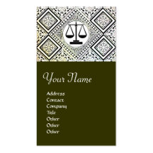 LEGAL OFFICE, ATTORNEY DAMASK green Business Card Template