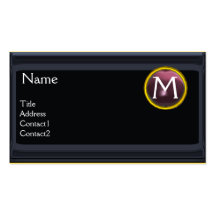 LEGAL OFFICE,ATTORNEY Monogram black purple Business Card