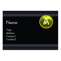 LEGAL OFFICE,ATTORNEY Monogram black yellow topaz Business Card Templates