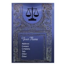 LEGAL OFFICE, ATTORNEY Monogram ,blue Business Card