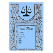 LEGAL OFFICE, ATTORNEY Monogram ,blue Business Card