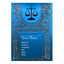 LEGAL OFFICE, ATTORNEY Monogram ,blue Business Card