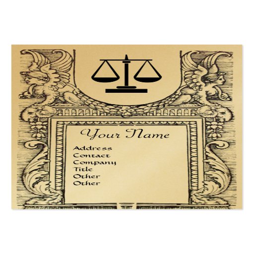 LEGAL OFFICE, ATTORNEY Monogram ,gold metallic Business Card