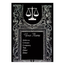 LEGAL OFFICE, ATTORNEY Monogram Pearl Business Cards