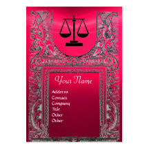 LEGAL OFFICE, ATTORNEY Monogram ,pink Business Card Template