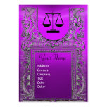 LEGAL OFFICE, ATTORNEY Monogram purple Business Card Template