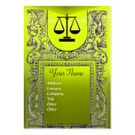 LEGAL OFFICE, ATTORNEY Monogram yellow Business Card