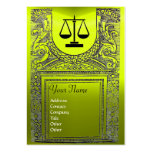 LEGAL OFFICE, ATTORNEY Monogram yellow Business Card Template