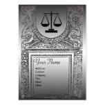 LEGAL OFFICE, ATTORNEY Platinum Monogram Business Cards