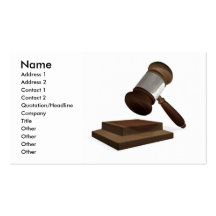 Legal or auction business card