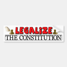 Légalisez la constitution 2 autocollant pour voiture