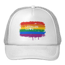 LEGALIZE LOVE TRUCKER HATS