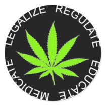 legalize regulate educate medicate sticker